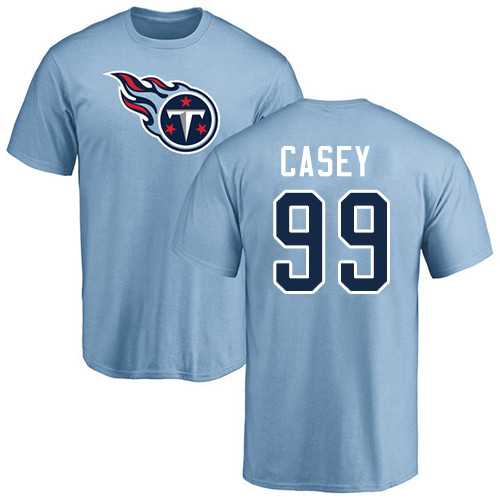 Tennessee Titans Men Light Blue Jurrell Casey Name and Number Logo NFL Football #99 T Shirt->nfl t-shirts->Sports Accessory